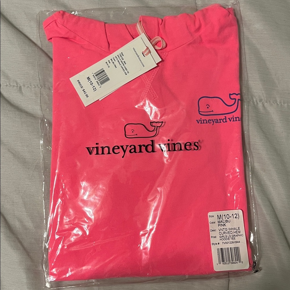Vineyard Vines Bright Pink Kids Long Sleeve Tee